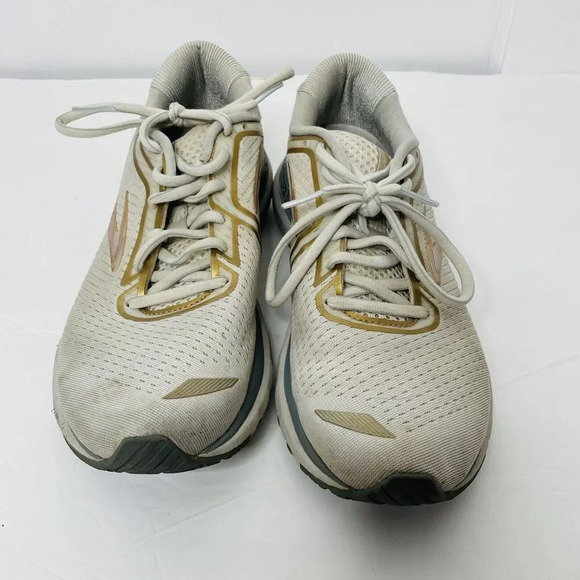 Brooks Adrenaline GTS 20 Running Shoes 7.5B Womens 1202961B164 Gray Gold Sneaker - Picture 3 of 10